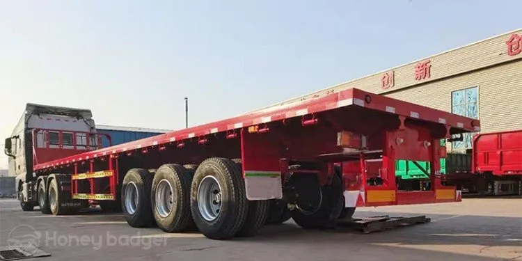 3 Axle 60 Ton Flatbed Semi Trailer