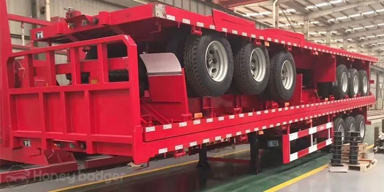 3 Axle 60 Ton Flatbed Semi Trailer