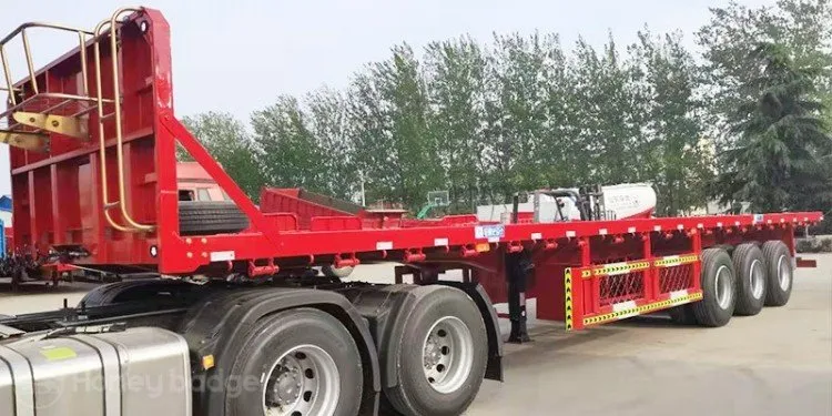 3 Axle 60 Ton Flatbed Semi Trailer