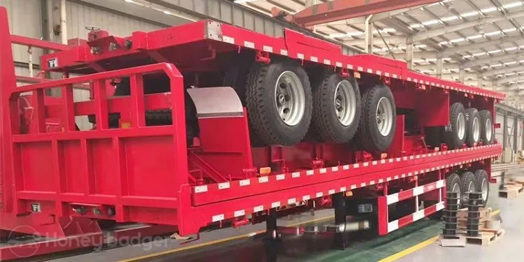3 Axle 60 Ton Flatbed Semi Trailer