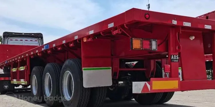 3 Axle 60 Ton Flatbed Semi Trailer