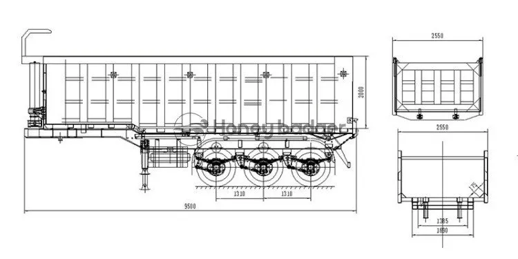 30CBM End Dump Semi Trailer